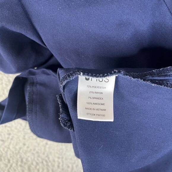 Figs Catarina Scrub Top Women Small Blue One Pocket  V-Neck FW1000 Message Vet - Picture 10 of 10